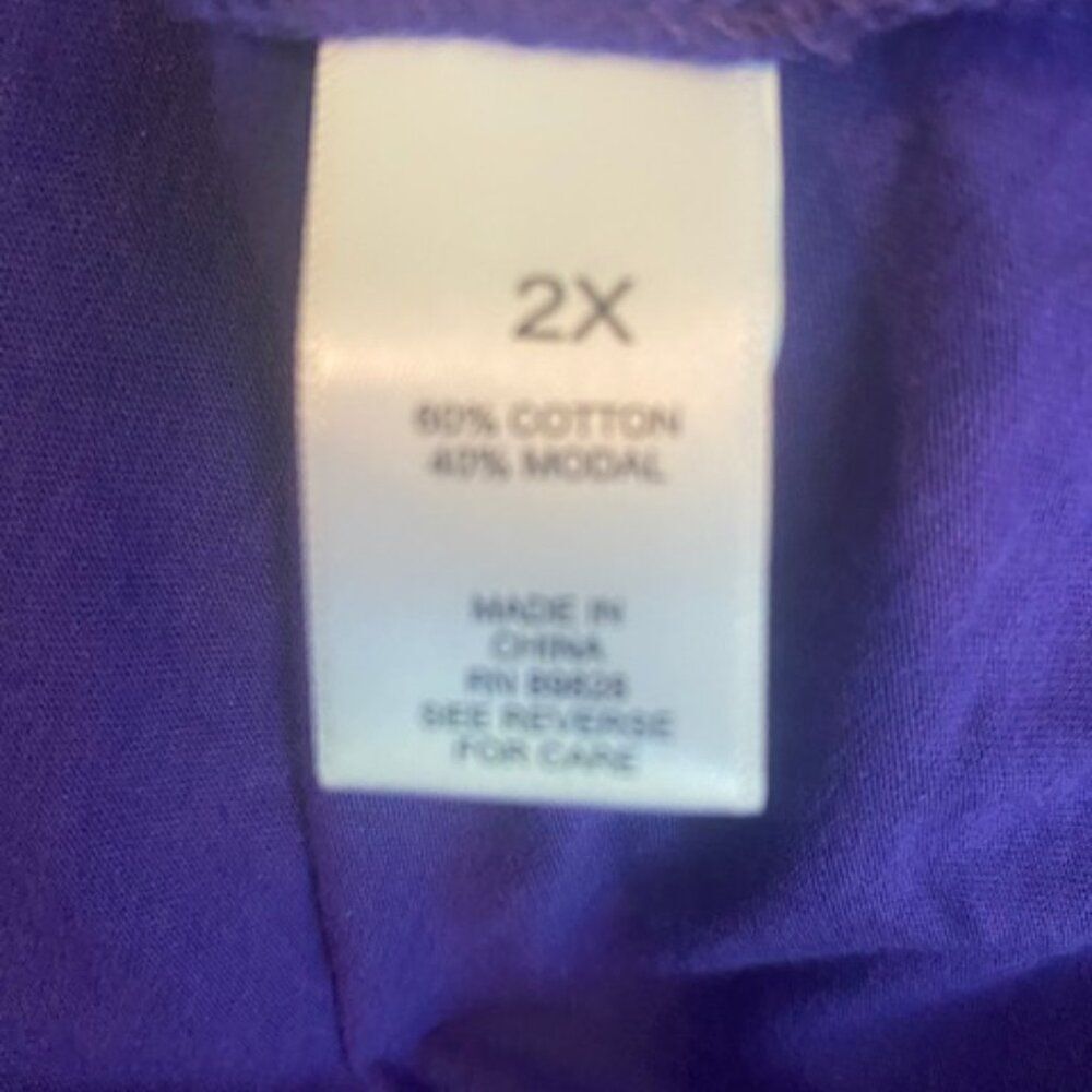 LOGO by Lori Goldstein Purple the Tee, size 2X - Picture 4 of 4
